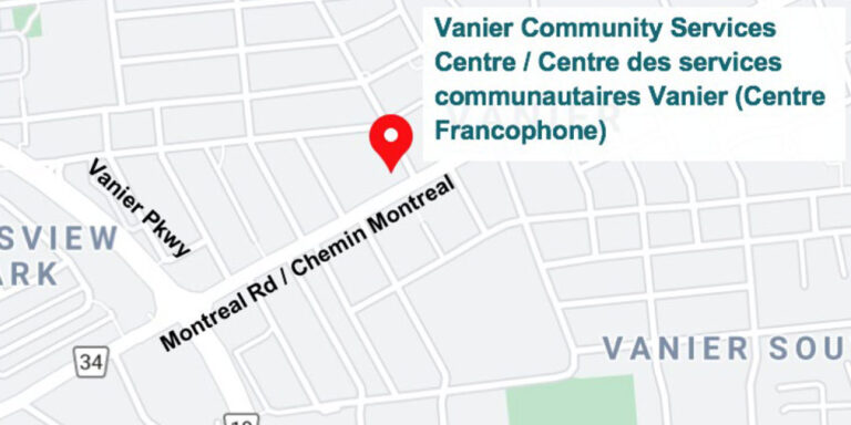Site de dépistage mobile de la COVID-19 à Vanier