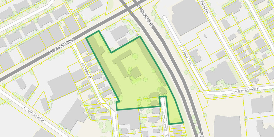 Map highlighting the location of 112 Montreal Road, Vanier